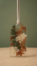 Resin And Wood Wreath With Wildflowers