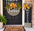 Botanical Resin Door Hanger With Rustic Twine
