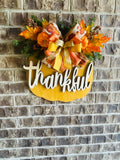 Golden Fall Pumpkin Door Hanger
