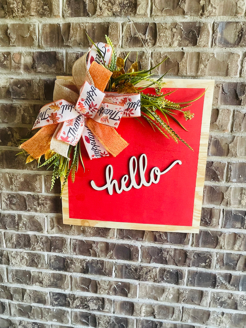 Square Hello Door Hanger