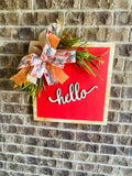 Square Hello Door Hanger