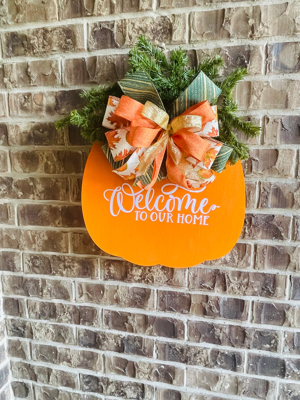 Welcome Pumpkin Door Hanger