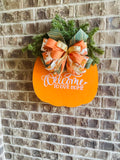 Welcome Pumpkin Door Hanger